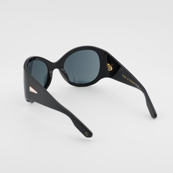 Rag & Bone RNB6004/S 0807 IR Sunglasses Black Butterfly Frame, Smoke Lenses main image 3